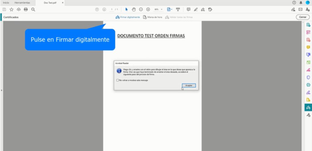 firmar un documento con Adobe Acrobat Reader